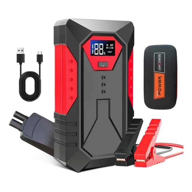 Kit Iniciador Batería De Emergencia Para Carro Moto Portátil