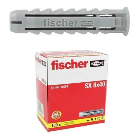 Tarugo Taco Fischer Sx 8 Universal Hueco Caja 100 Unidades 