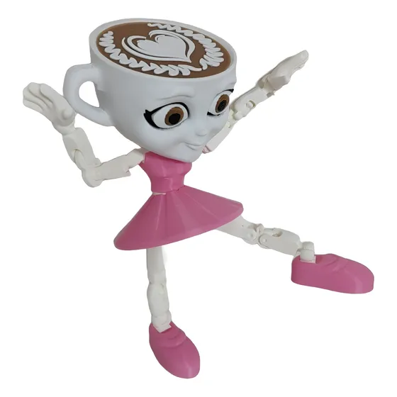 Muñeca Ballerina Cappuccina Meme Brainrot Italiano 3d