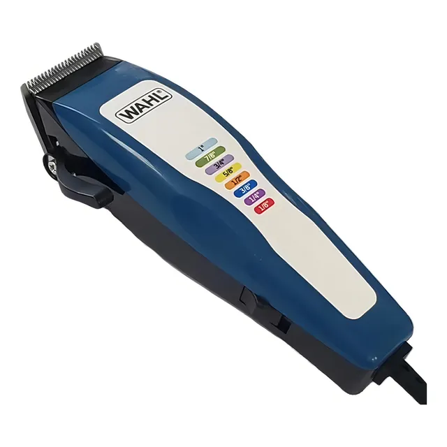 Cortadora De Cabello Wahl Color Pro Alambrica Haircutting Kit Tijeras Estuche Azúl Modelo 70702 110v