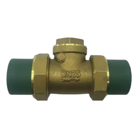 10 Piezas Valvula Check Ppr / Laton 3/4  Con Tuercas Union