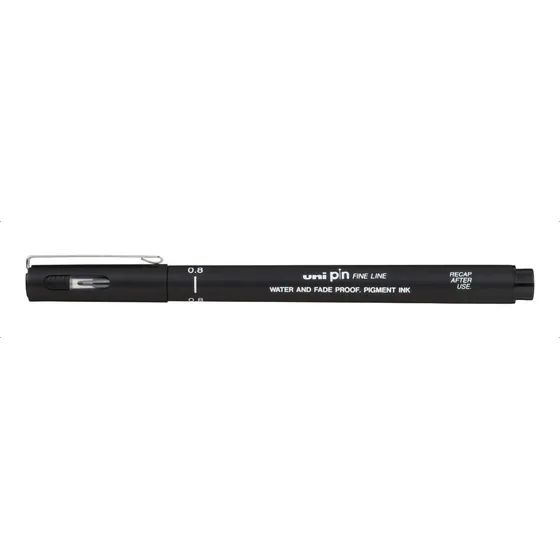 Caneta Uni Pin Fine Line Nanquim Cor Da Tinta Preto Cor Do Exterior 08