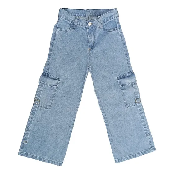 Jean Nenas Jean Wide Leg Pantalón Ancho Oxford Nenas Moda