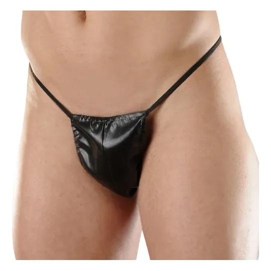 Sunga Tanga Hilo Dental Lencería Masculina Eco Cuero Slip