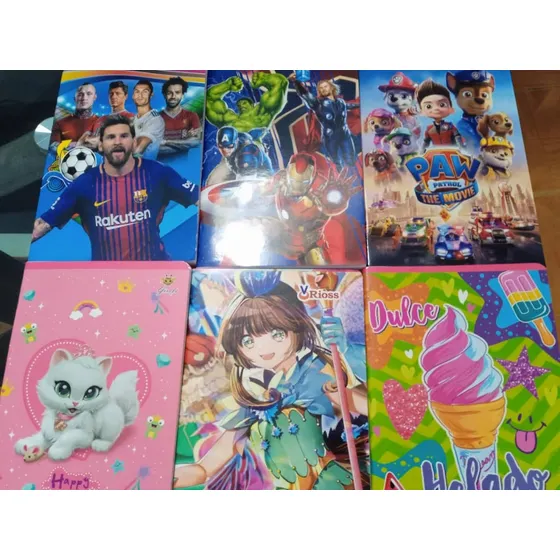 Cuadernos Escolares Pequeños. (pack De 6 X 5$)