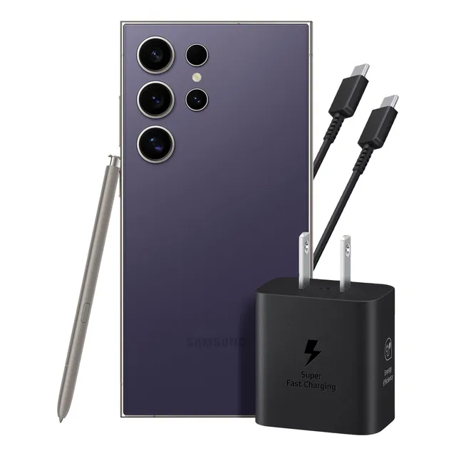 Samsung Galaxy S24 Ultra 12gb 512gb 5g Violeta + Adaptador 25w Ep-t2510 Cable Negro