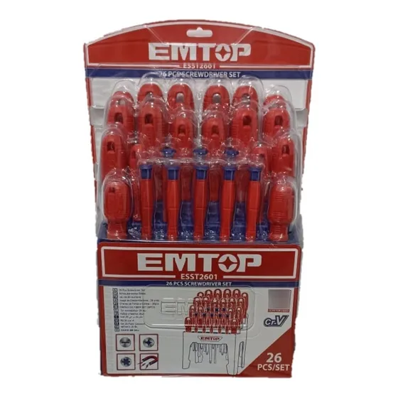 Set De Destornilladores Emtop De 26 Pcs Esst2601
