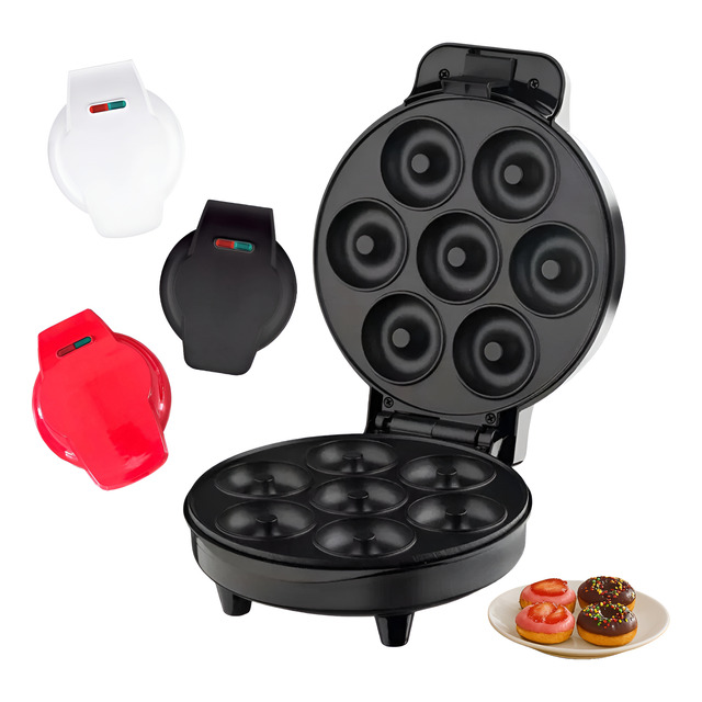 Mini Máquina Fazer Donuts 7 Furos Antiaderente Compacta