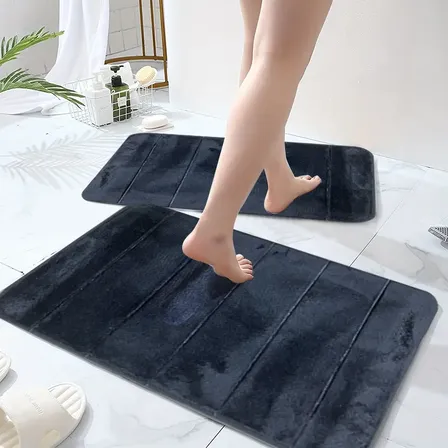 Kit2 Soft Tapete Absorvente Antiderrapante Para Banheiro