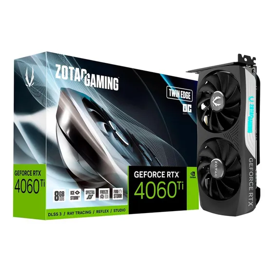 Mercado Livre Placa Vídeo Zotac Geforce Rtx 4060ti Twin Edge, 8gb Gddr6, image