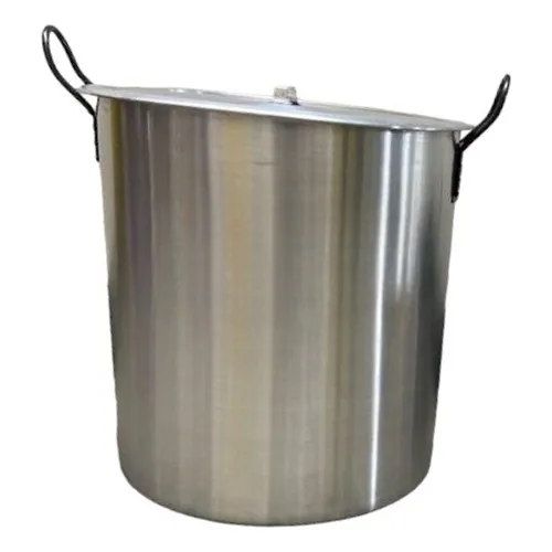 Olla Grande De Aluminio Con Su Tapa Para 200 Litros Nueva