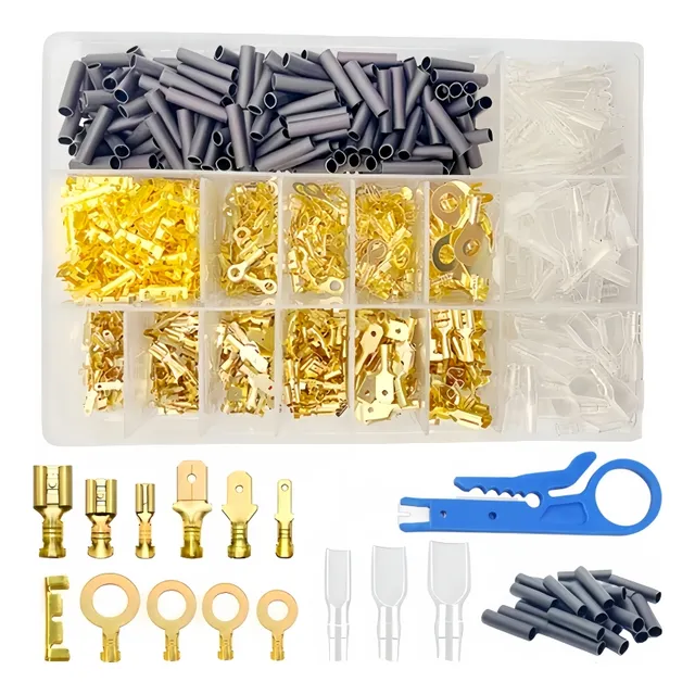 Kit 1051pçs Conector Emenda Fio Macho Fêmea 2.8/4.8/6.3mm