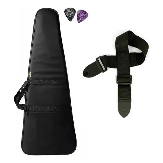 Capa Guitarra Acolchoada Luxo Start Standard Case + Correia