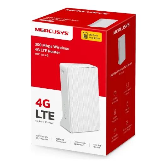 Router 4g Wi-fi Mercusys Mb110 Internet En Cualquier Lugar