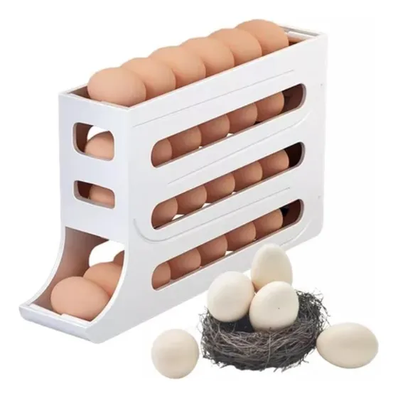 Dispensador De Huevos Para Nevera Color Blanco Blanco