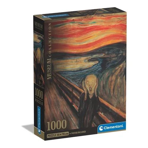 Rompecabezas El Grito De Edvard Munch 1000 Pz Clementoni Italia Arte Noruega Museum Collection Con Poster