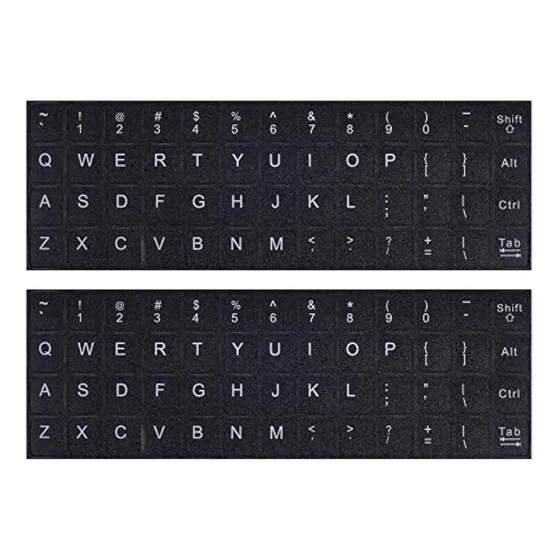 Calcomanías De Teclado Inglés, Paquete De 2