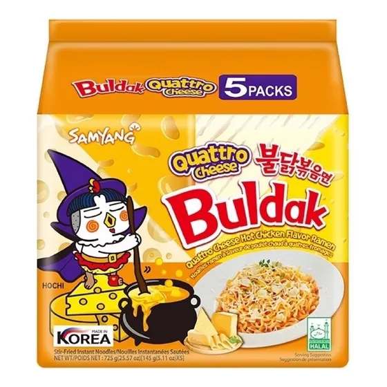 Pack X5 Ramen Coreano Buldak Variedades - Lireke