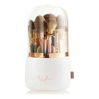 Rotating Makeup Brush Organizer With Lid, Storage Container Rotating Makeup Brush Organizer With Lid, Storage Container