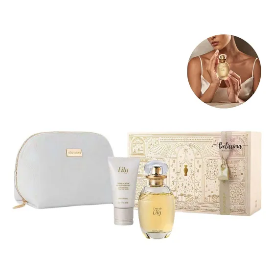 O Boticário Kit L'eau De Lily 100ml Con Crema Y Neceser