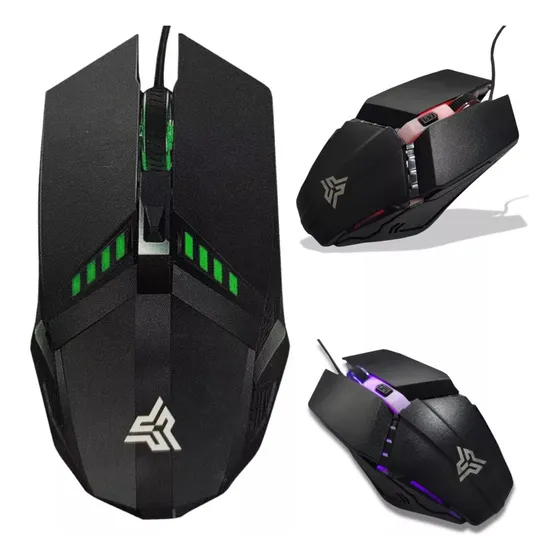Mouse Gamer Knup Anubis 1200dpi Optical Led Rgb Com Fio Usb