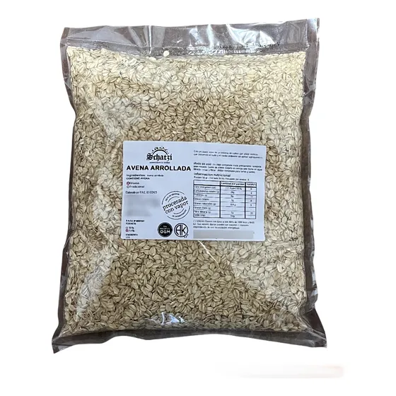 Avena Arrollada Gruesa Orgánica Schatzi 1,5kg Libre Ogm