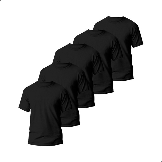 Kit 5 Camisetas Básicas Masculina Dry Fit Lisa Tradicional Kit 5 Camisetas Básicas Masculina Dry Fit Lisa Tradicional