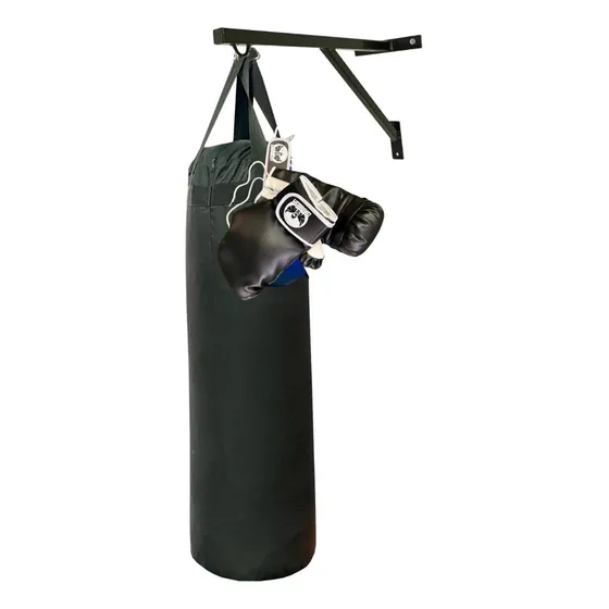 Saco De Boxeo 100cm Relleno + Soporte Pared + 1 Par Guantes