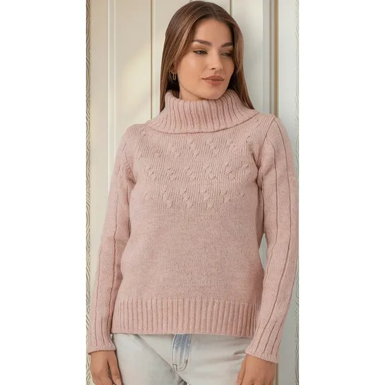 Polera Con Trabajo De Punto En Delantera Y Mangas Art. 235