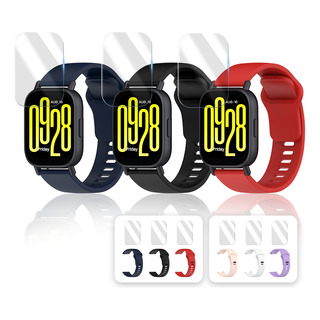 3pzs Correa Silicón Para Redmi Watch 5 Active/5 Lite +3 Mica 3pzs Correa Silicón Para Redmi Watch 5 Active/5 Lite +3 Mica