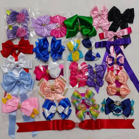 Lumar Creaciones Combo Lazos Para Niñas 32 Piezas