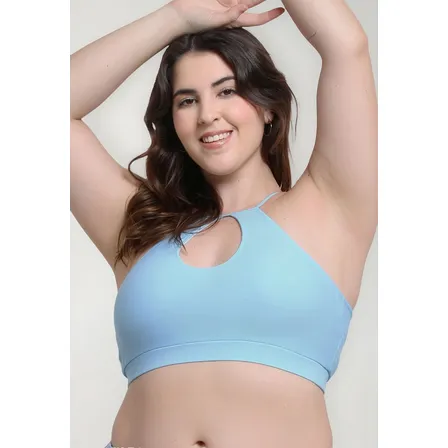 Bikini Peto Halter Celeste