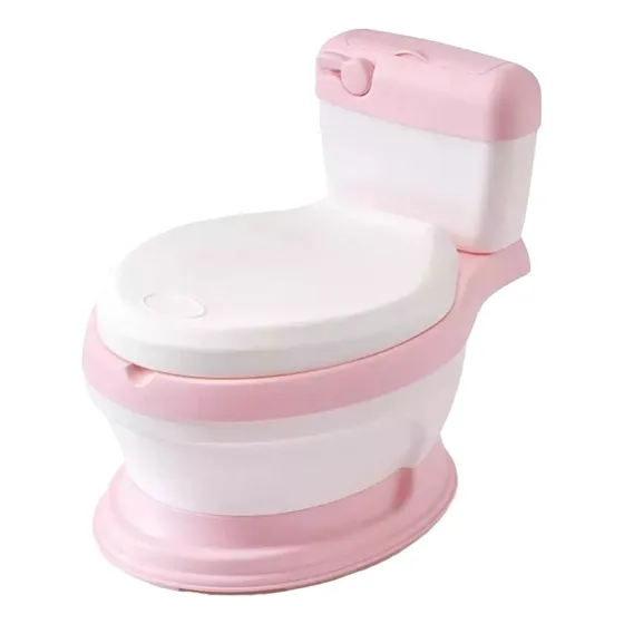 Pelela De Bebé Y Niño Tipo Inodoro Asiento Acolchonado Color Rosa
