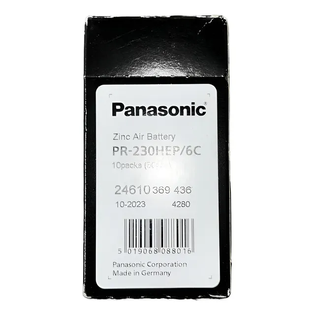 Caja Pilas Panasonic Pr230 Tamaño 10 1.4v 60 Pilas