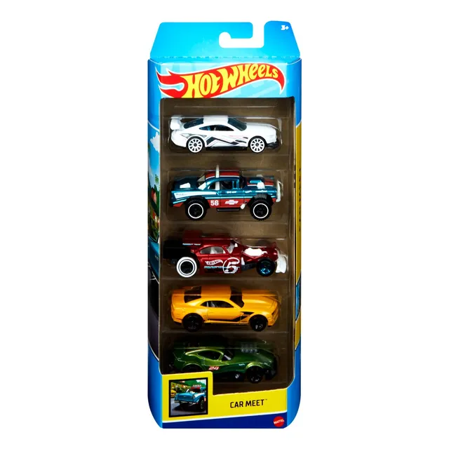 Hot Wheels Cartela De Carrinhos Com 5 Mattel - O Kit Cor Multicolor