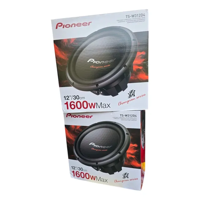 2 Subwoofer Pioneer Ts-w312d4 12 Pulgadas 1600w Max 4 Ohm Color Negro