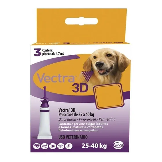 Ceva Vectra 3D Cão - Roxo - 25 kg - 40 kg - 3