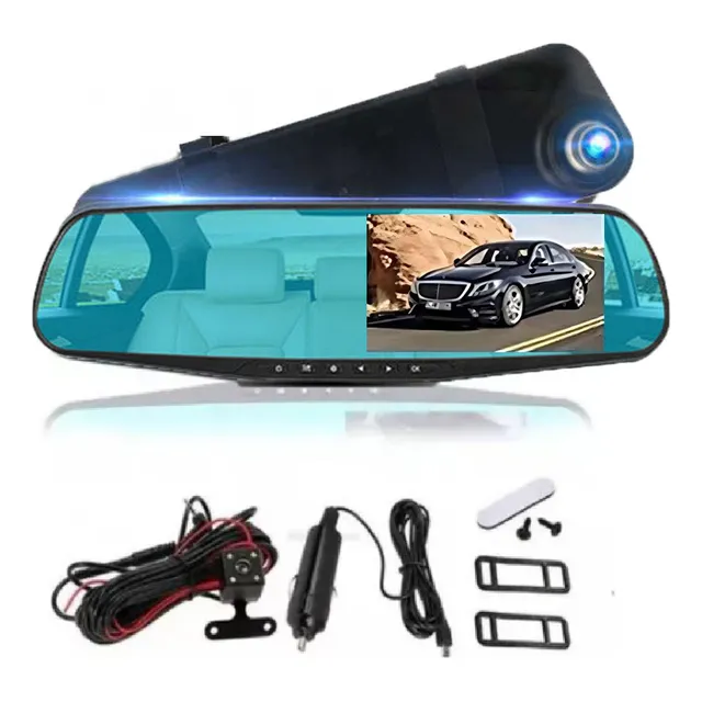 Espejo Retrovisor 4.3 Pul Hopemob Doble Cam Frente Reversa