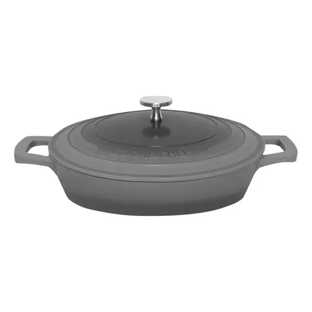 Caçarola Baixa 28cm Tampa 4,6l Cook&chef Indução Mimo Style Cinza