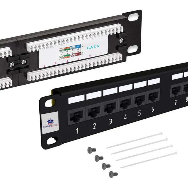 Panel De Conexión Ethernet De 24 Puertos Cat6