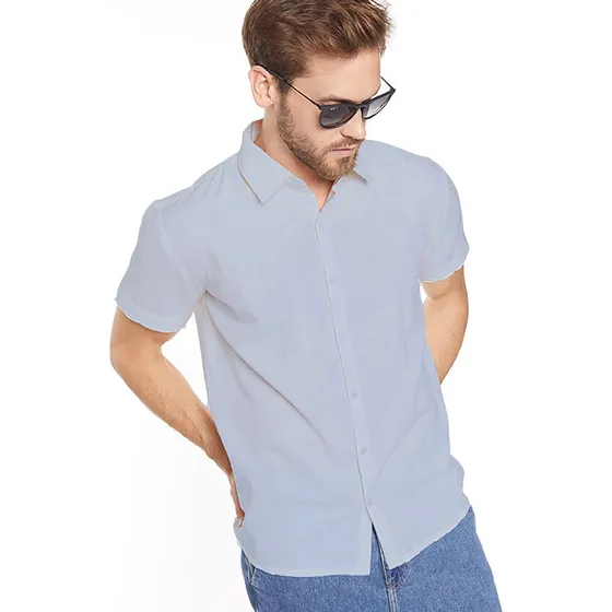 Camisa Para Hombre Manga Corta Estilo Casual Genérica