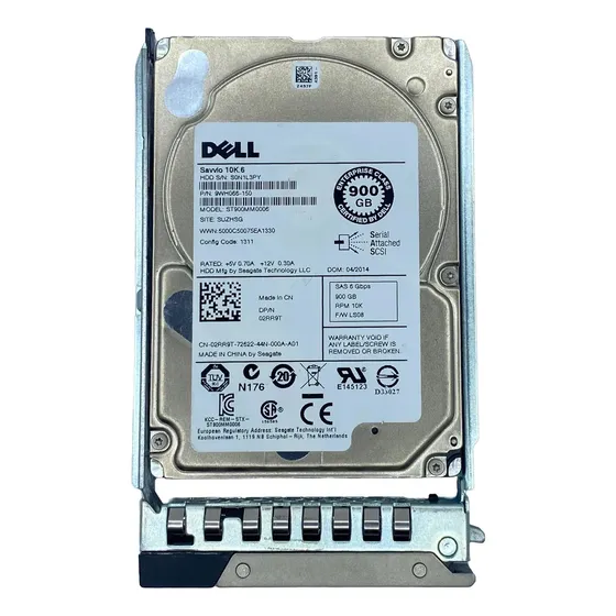 Hd Dell 900gb 10k Sas 2.5 Pn 02rr9t 2rr9t St900mm0006 9wh06 Cor Prateado