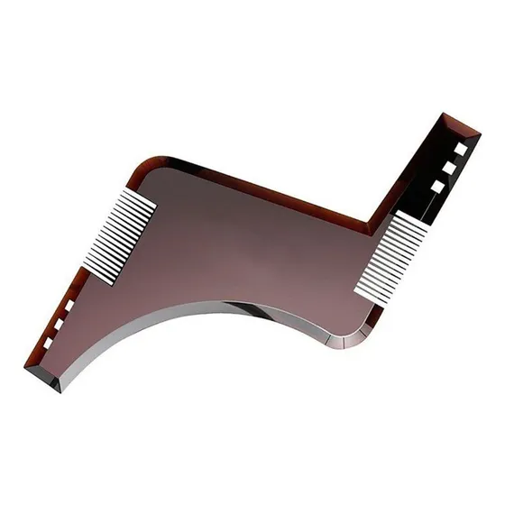 Pente Molde Alinhador P/ Barba c/Régua 9cm - Cavanhaque e Pescoço