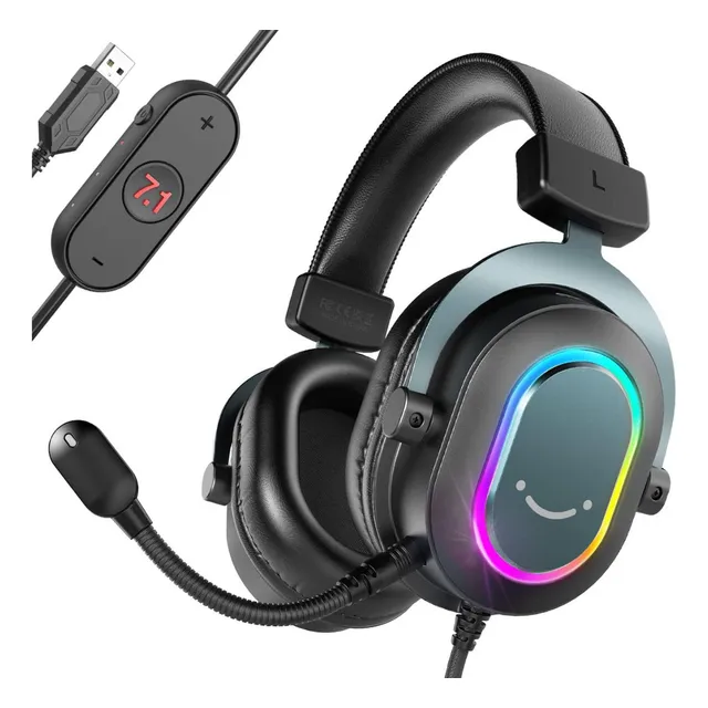 Auriculares Fifine Ampligame H6 Rgb 7.1 Negro