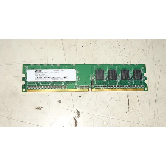 3 Memórias Smart 512mb 1rx8 Pc2-5300u-555-12-a0 Ref:f84d8d