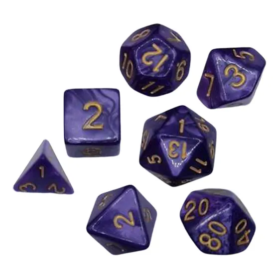 7 Piezas De Dados Poliédricos Juegos De Rol Lightwheigt