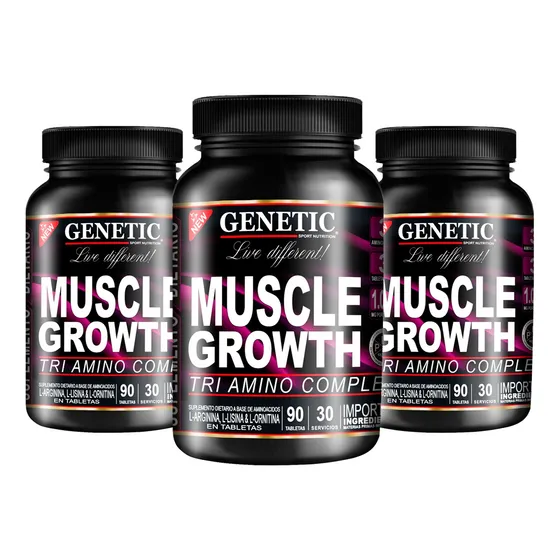 90 Días Muscle Growth Amino Arginina Ornitina Lisina Genetic