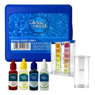 Medidor Cloro Ph Alcalinidade Kit Limpeza E Medição Piscina Medidor Cloro Ph Alcalinidade Kit Limpeza E Medição Piscina