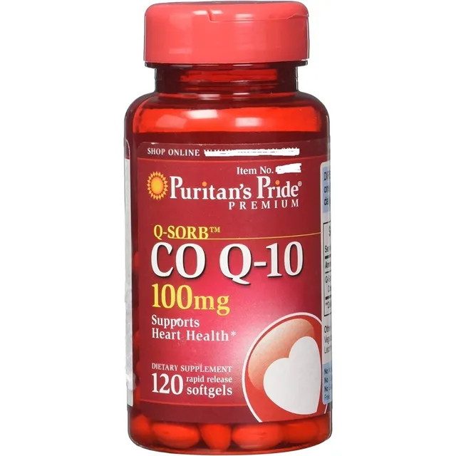 Coq-10 100mg Puritan's Pride - 120 Cápsulas Q10 Coenzima