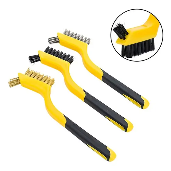 Mini Cepillos De Alambre Nylon Laton 3 Pcs Covo